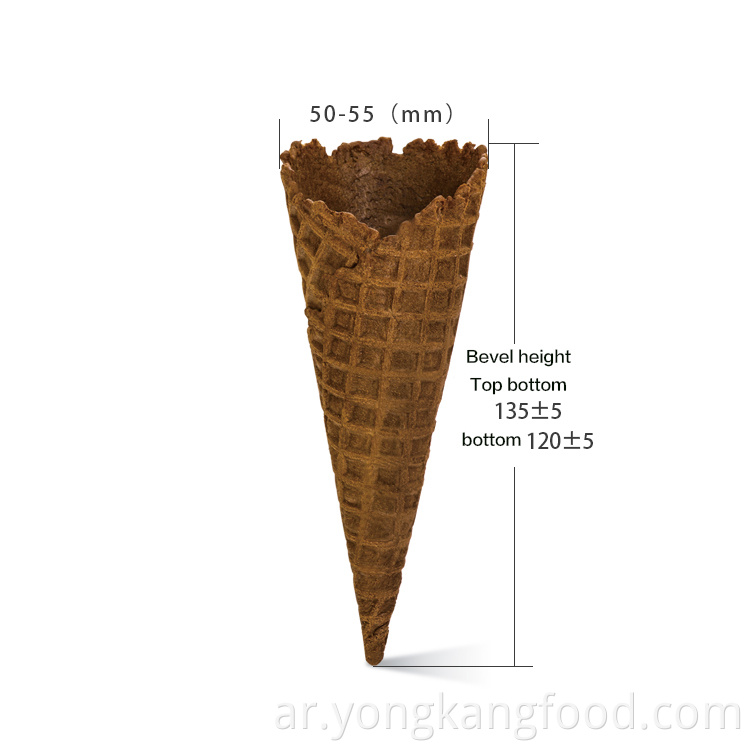 دانتيل متوسطة المقرمش مخروط الكاكاو Medium Lace Crispy Cone Cocoa